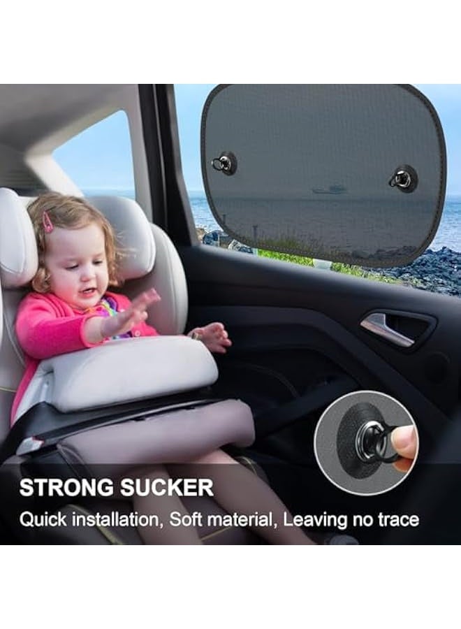 Car Sun Shade, 2 Pack Car Window Shade for Baby Universal Cling Sunshade for Car Side Window Sun Glare and UV Protection for Kids/Adults/Pets Suction Cup Stick Fits 98% CarsCars(50 x 30cm) - Image 2