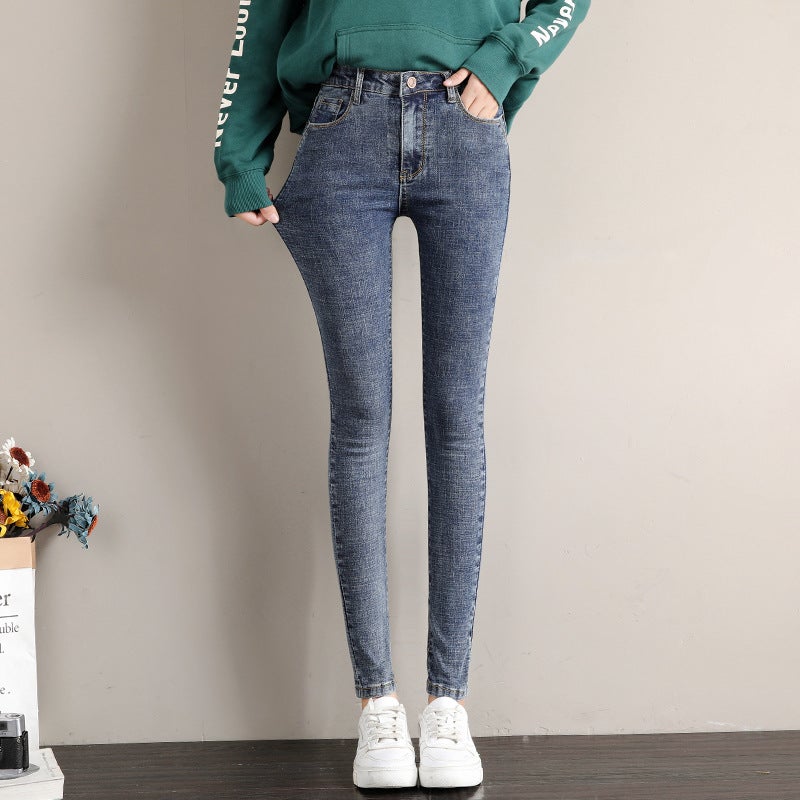 High Waist Skinny Jeans Women'S Summer Thin 2023 New Slim-Fit Tight Stretch Blue Grey Pencil Pants For Children - Image 2
