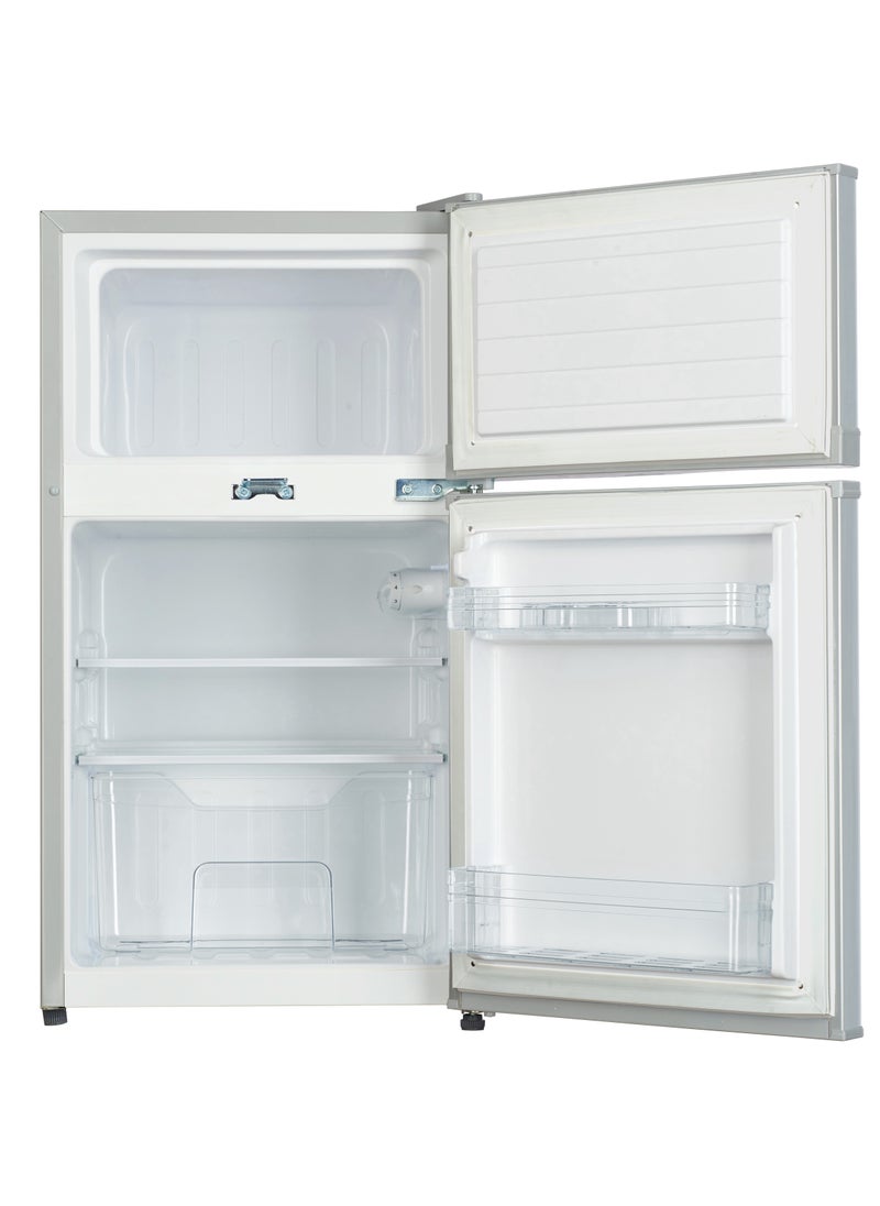 JUSTINGHOUSE - Double Door Refrigerator 2.8 F,  80 Litres - JSRF-89D - Silver, - Image 1