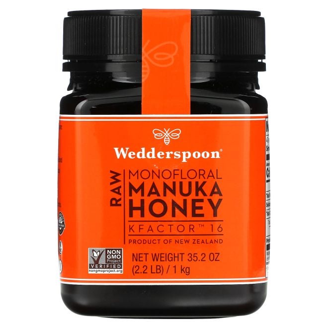 Wedderspoon Raw Monofloral Manuka Honey KFactor 16 2.2 lb (1 kg) - Image 1