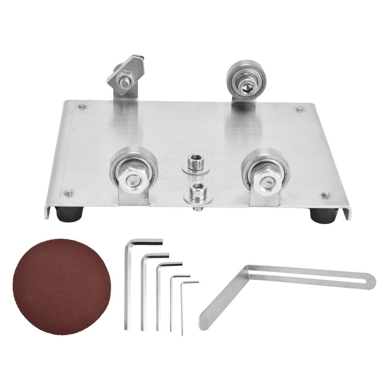 Glass Bottle Cutter: Diamond Cutter Head Stainless Steel Base - Non-slip Rubber Pad Metal Support Wheels Bottle Cutting Tool for DIY Home Decor Upcycling Craft Enthusiasts - Image 1