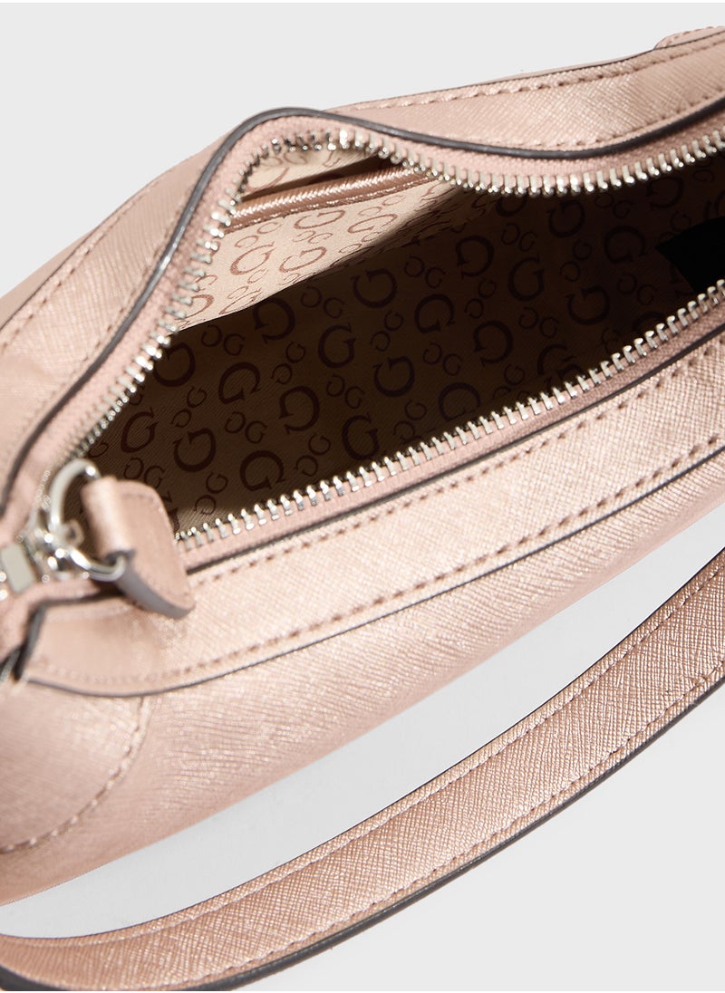 GUESS Berkton Mini Top Zip Over Satchels  - Image 5