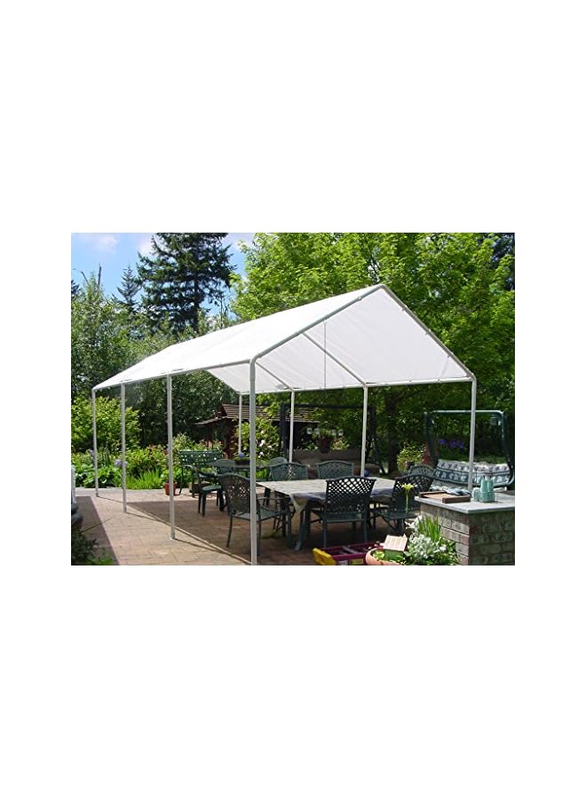 The Bros 10X12 Multi-Purpose White Heavy Duty Poly Tarp (10'x12')  - Image 2