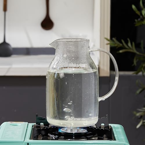 Karafu 68 Oz/2 Liter Glass Pitcher with Lid, Heat Resistant Water Jug for Hot/Cold Water, Ice tea and Juice Beverage - Image 5