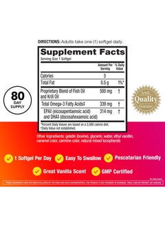Schiff MegaRed Omega-3, Fish Oil & Krill Oil 80 Softgels  - Image 2
