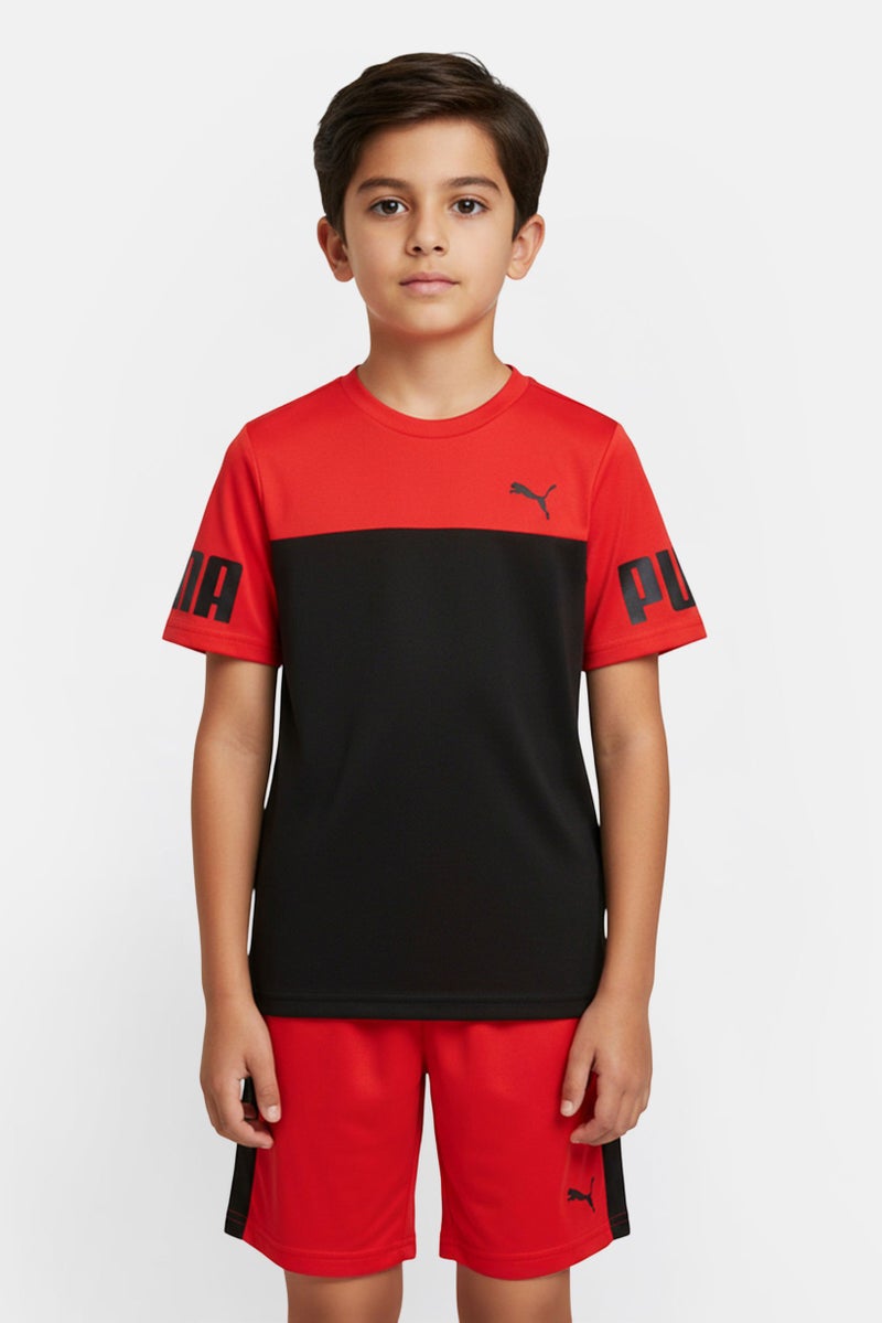 PUMA Kids Boy 2 Pieces Brand Logo T-Shirt And Shorts Set, Multicolor - Image 1