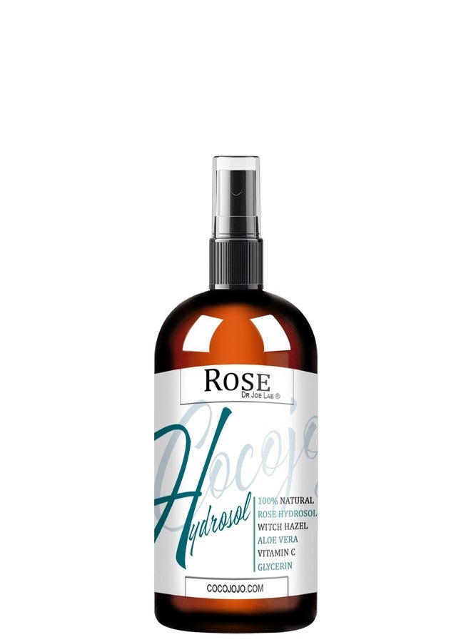 Dr Joe Lab Rose Water Hydrosol, Vegetable Glycerin, Aloe Vera, Vitamin C & Witch Hazel Mix - Natural, Non-GMO, Floral, Face, Hair, Body, Toner Bulk (8 oz & Sprayer - Image 2