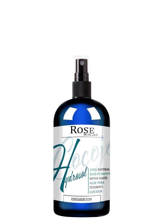 Dr Joe Lab Rose Water Hydrosol, Vegetable Glycerin, Aloe Vera, Vitamin C & Witch Hazel Mix - Natural, Non-GMO, Floral, Face, Hair, Body, Toner Bulk (8 oz & Sprayer - Image 1