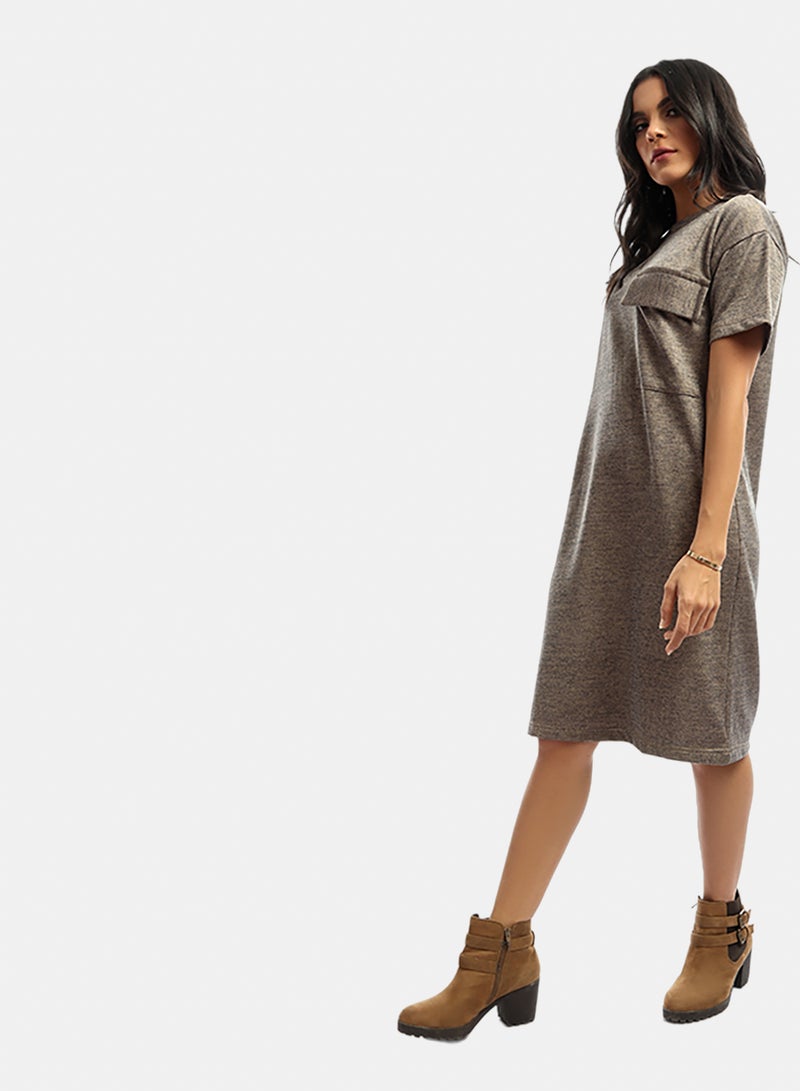 belle Rounded Tight T-Shirt Dress - Image 1