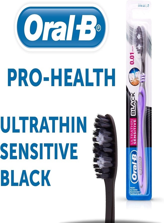 Oral-B Ultrathin Sensitive Black Toothbrush - 40 Extra Soft - Image 2