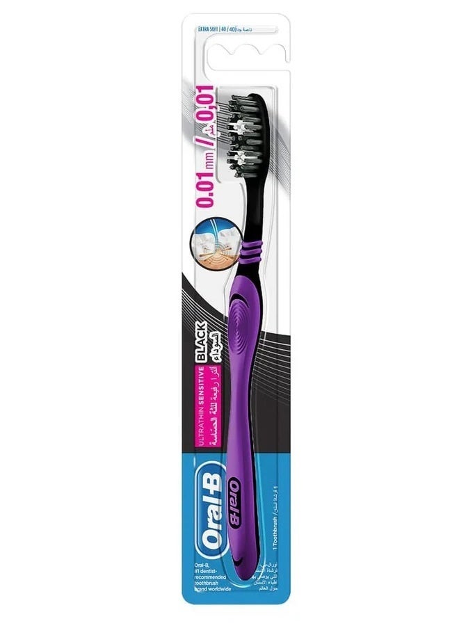 Oral-B Ultrathin Sensitive Black Toothbrush - 40 Extra Soft - Image 1