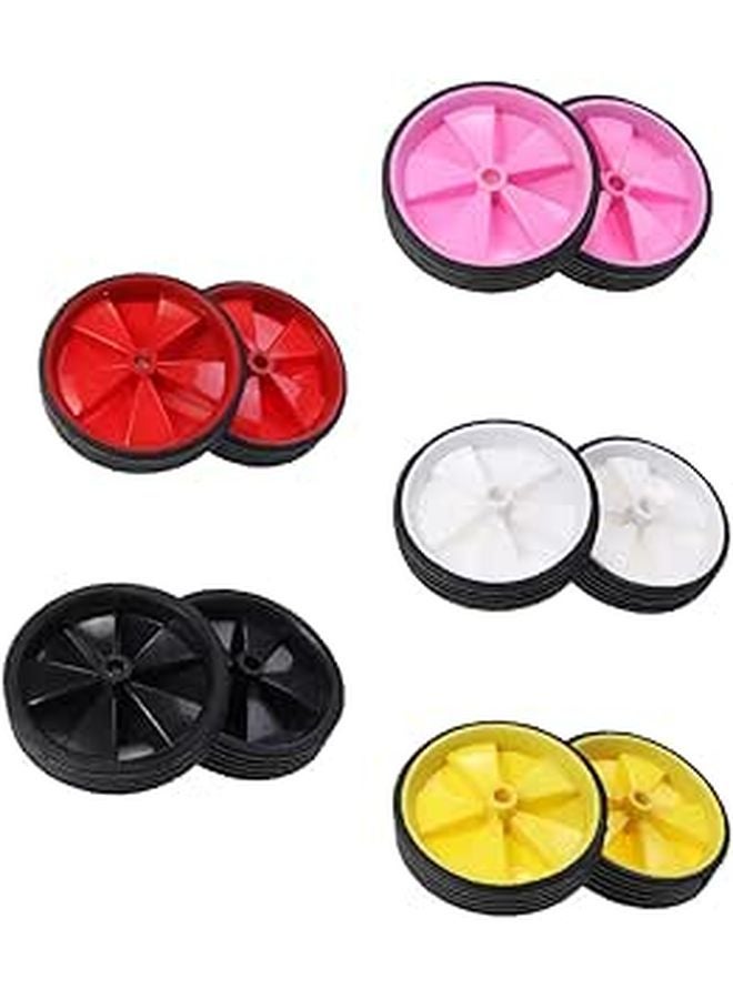 Black Rubber Training Wheels 3 Pairs Bike Stabilizer for Kids Balance Learning - Image 1