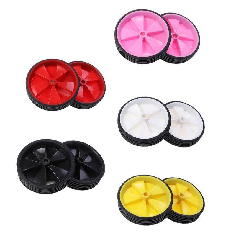 Black Rubber Training Wheels 3 Pairs Bike Stabilizer for Kids Balance Learning - Image 2