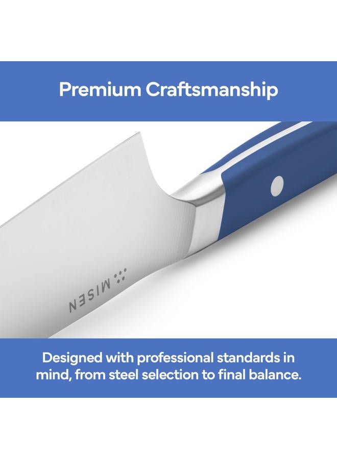 Misen Santoku Knife - 7.5 Inch Japanese Style Kitchen Knife - High Carbon Stainless Steel Chopping Knife, Blue - Image 3