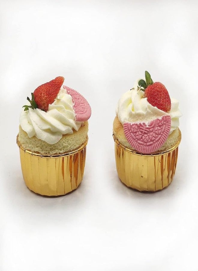 VELEXE Gold Aluminium Foil Baking Cups | 4.5x6x4 | Pack of 50 | Disposable Aluminium Cupcake & Muffin Linear Mould for Baking | Greaseproof, Oven & Freezer Safe | Perfect for Parties & Weddings - Image 5