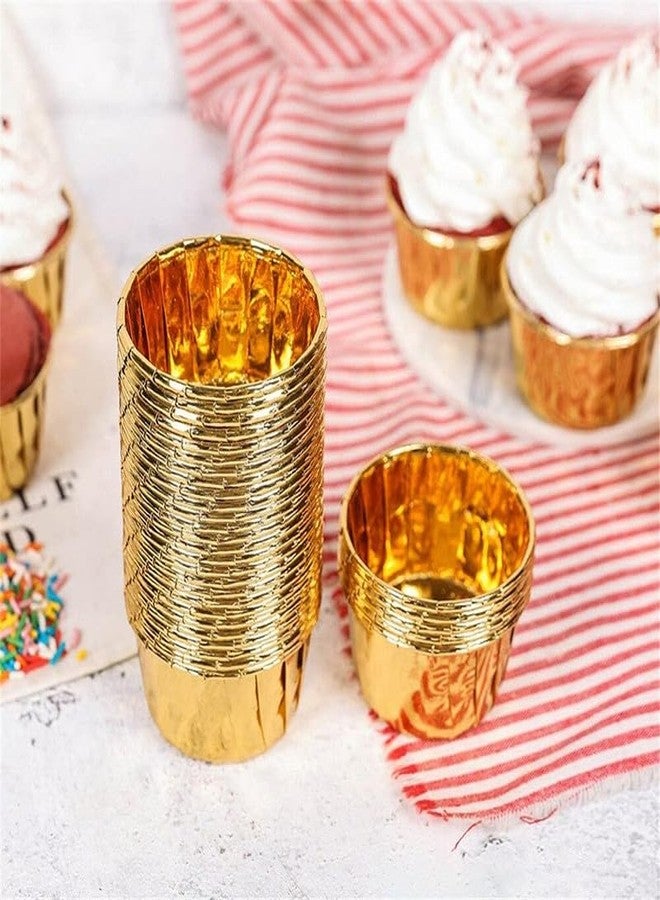 VELEXE Gold Aluminium Foil Baking Cups | 4.5x6x4 | Pack of 50 | Disposable Aluminium Cupcake & Muffin Linear Mould for Baking | Greaseproof, Oven & Freezer Safe | Perfect for Parties & Weddings - Image 4