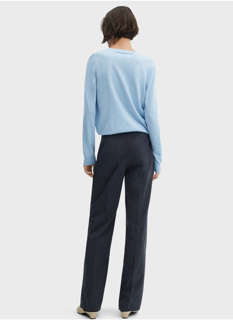 MANGO - V-Neck Knitted Sweaters - Image 1