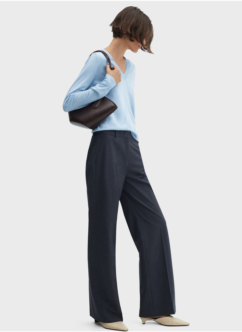 MANGO - V-Neck Knitted Sweaters - Image 1