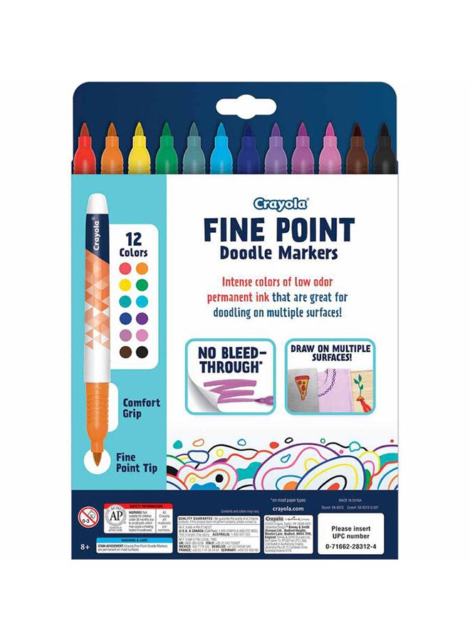 Crayola 12 Ct Fine Point Doodle Markers - Image 2