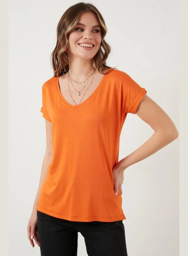 Lela Lela V-Neck Relaxed Fit Blouse with Slit Detail, 2-Pack, Women's Blouse 5862000S2