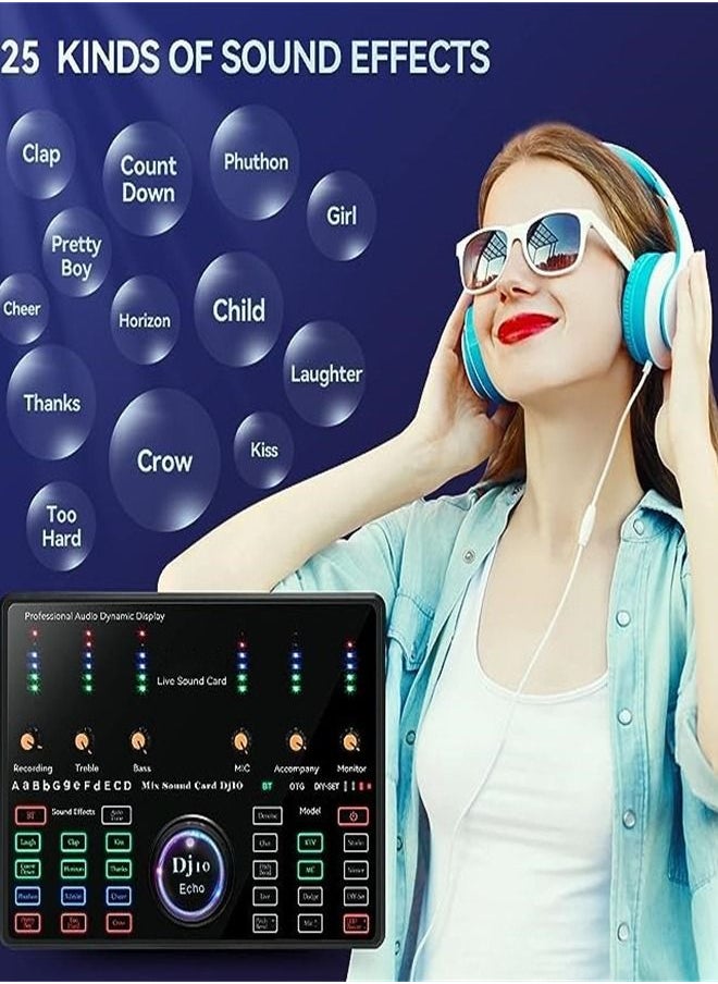 Generic - Wireless Karaoke Microphone Professional Condenser Sound Card Set - Image 1