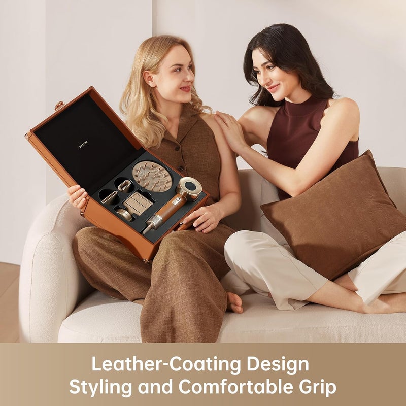 Dreame Hair Miracle Hair Dryer, 5 Nozzles, Fast Drying, 600 Million Negative Ionic Blow Dryer, 130,000RPM High-Speed Motor, Lightweight, Low Noise, Constant 57℃ Care, Leather Handle, 2 Year Warranty - Image 5