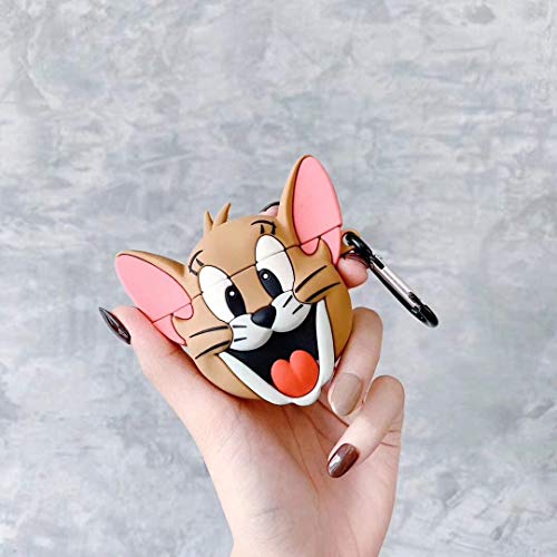 Meyaar Silicone Case for Apple Airpods 4 (2024) Cute Design for AirPods 4 with Active Noise Cancellation (ANC) with Keychain Shockproof Protective Case (Funny Mouse (Brown)) - Image 5