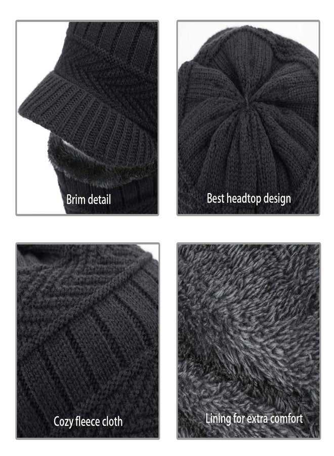 AYPOW Winter Knit Balaclava Beanie Hat with Flexible Neck Warmer, Unisex Windproof Warm Ski Face Mask for Outdoor Sports, Black, One Size - Image 4