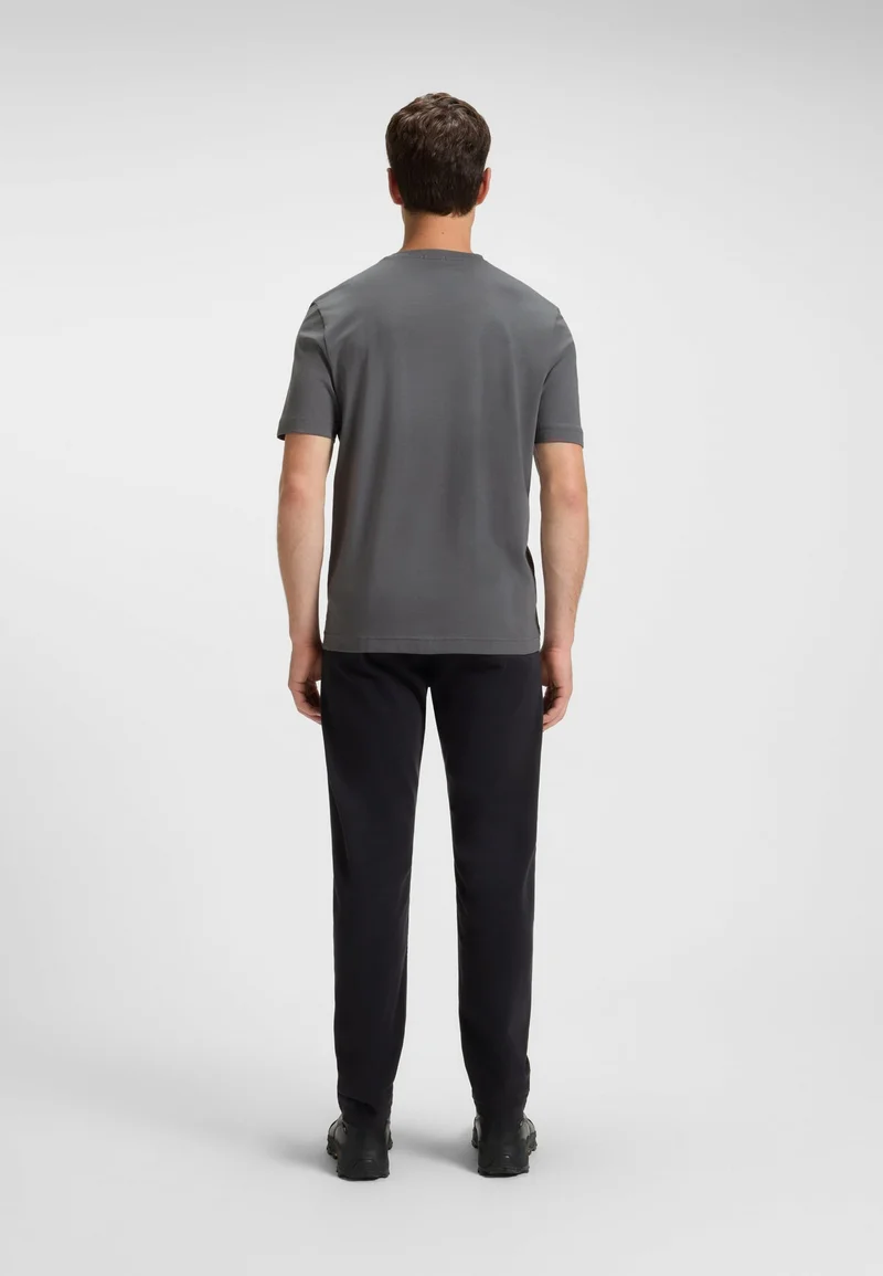 BOSS Stretch-cotton T-shirt with contrast logo