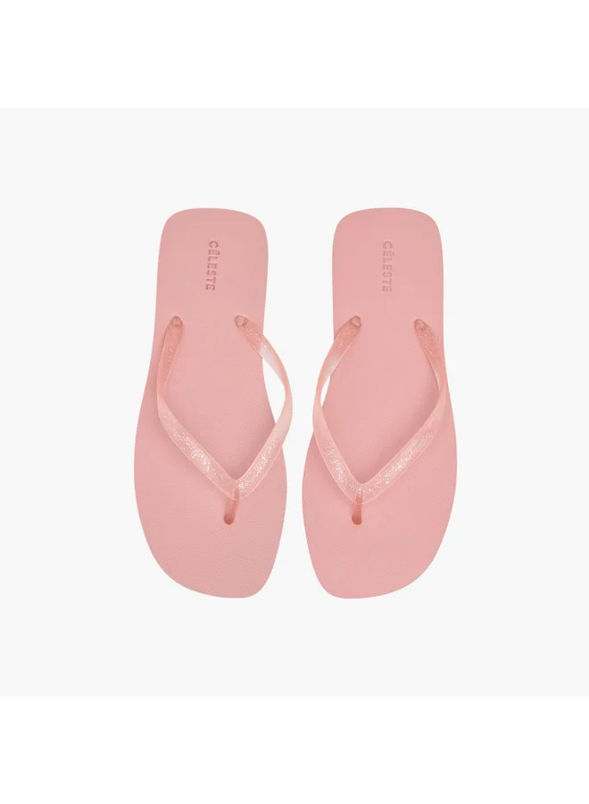 Celeste Women's Glitter Detail Flip Flops