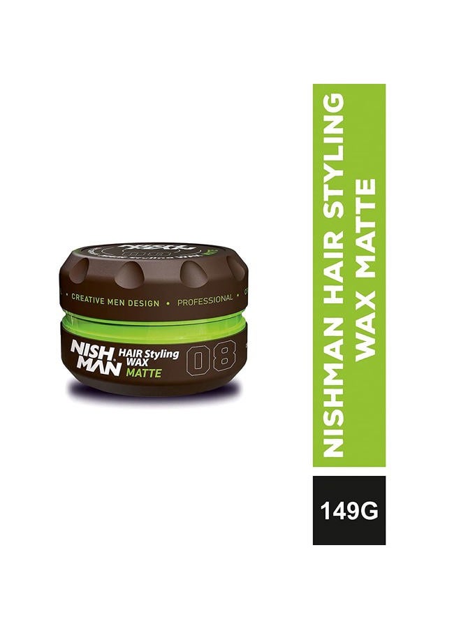 NISHMAN Nish Man HAIR Styling GEL WAX Matte 08, brown, 150 millilitre - Image 2