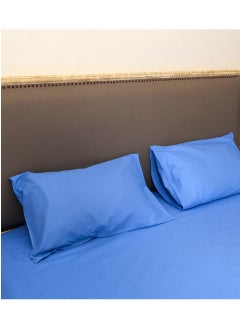 Home-Tex Design Hometex Design King Size 100% Cotton Solid Flat Sheet Set Lavande - 1 Flat Sheet (240x260 cm) + 2 Pillow Covers (50x80 cm)  - Image 2
