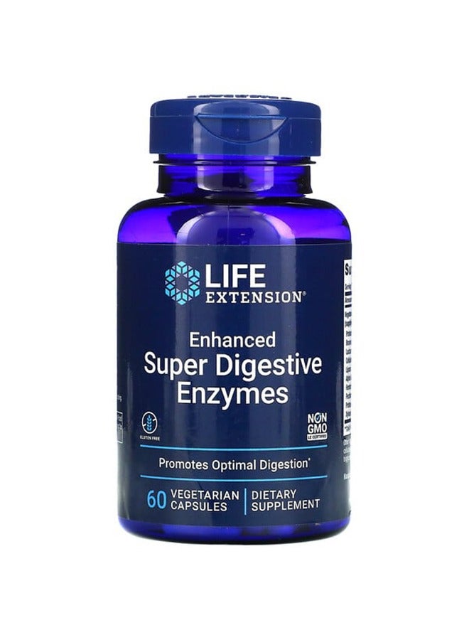 Life Extension Enhanced Super Digestive Enzymes and Probiotics, 60 Vegetarian Capsules - Image 1