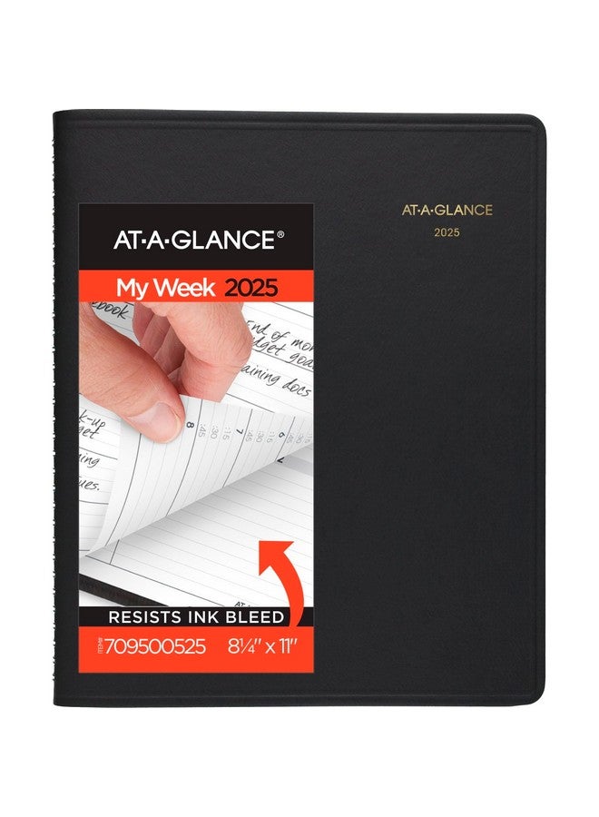 AT-A-GLANCE 2025 Appointment Book Planner, Weekly (Jan 2025-Jan 2026), 8-1/4" x 11", Large, Black (709500525) - Image 1