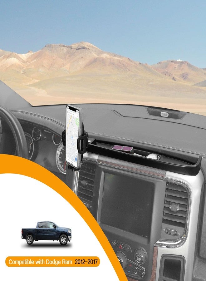 Hoolcar Phone Holder Mount Dash Multi-Mount Phone Kit with Storage Box Compatible with Dodge Ram 2012-2017, Interior Accessories - Image 3