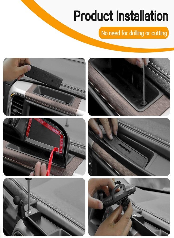 Hoolcar Phone Holder Mount Dash Multi-Mount Phone Kit with Storage Box Compatible with Dodge Ram 2012-2017, Interior Accessories - Image 5