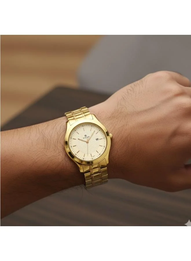 تيتان Men's Metal Analog Watch 1627YM04 - 43 mm