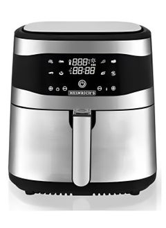 RAF Electric Air fryer without oil, 1800 watts, 8 liters - smart digital display, touch screen , silver 