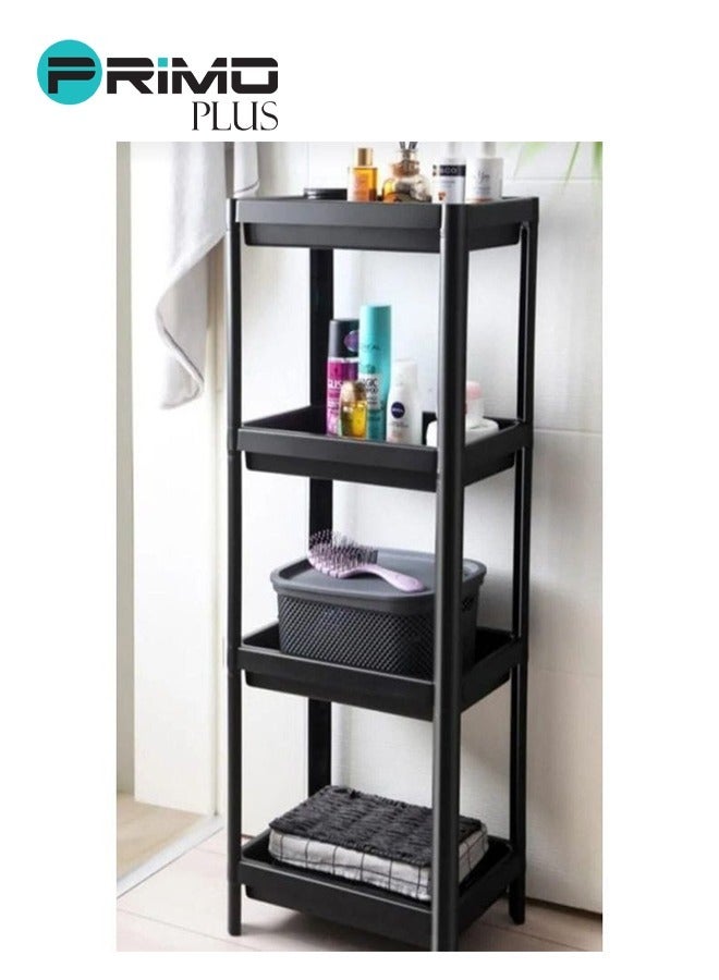 PRIMO PLUS Viskin Kitchen Shelving Unit 4 Shelf Black  - Image 4