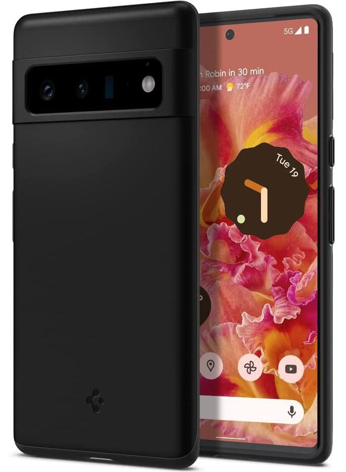 Spigen Thin Fit Case Cover For Google Pixel 6 Pro Black - Image 1