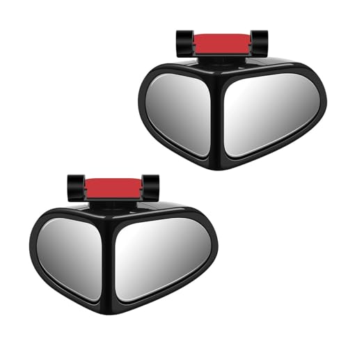Dogary 2 PCS Car Blind Spot Mirror 360 Degrees Panoramic Adjustable Wideangle Mirror HD Waterproof Dualsided Glass Reverse Parking Auxiliary Tools Universal for Most Vehicles Black - Image 1