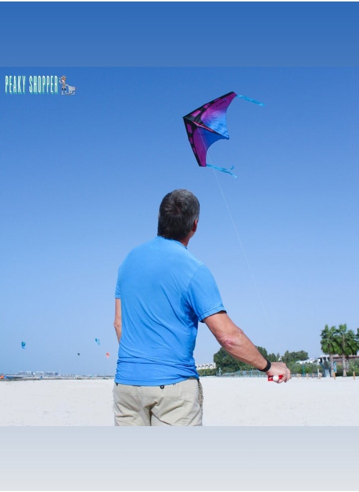 JUMEIRAH BEACH KITE - Single Line Aiplane Kite Outdoor Flying 1.4 m Beginner-to-Intermediate 1 String Line with Handle Winder Storage Bag Pack & Go Kite Toys Sport Easy-to-Fly for Kids Adults - Image 1