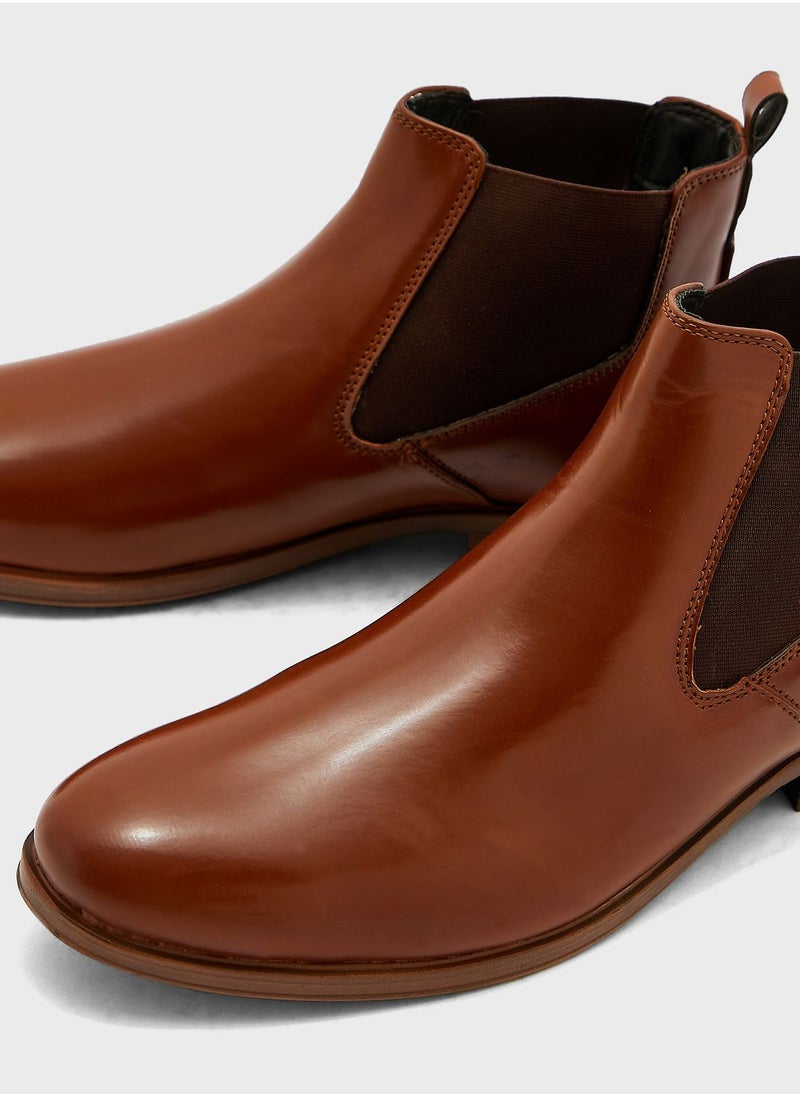 Robert Wood Faux Leather Chelsea Boots  - Image 4