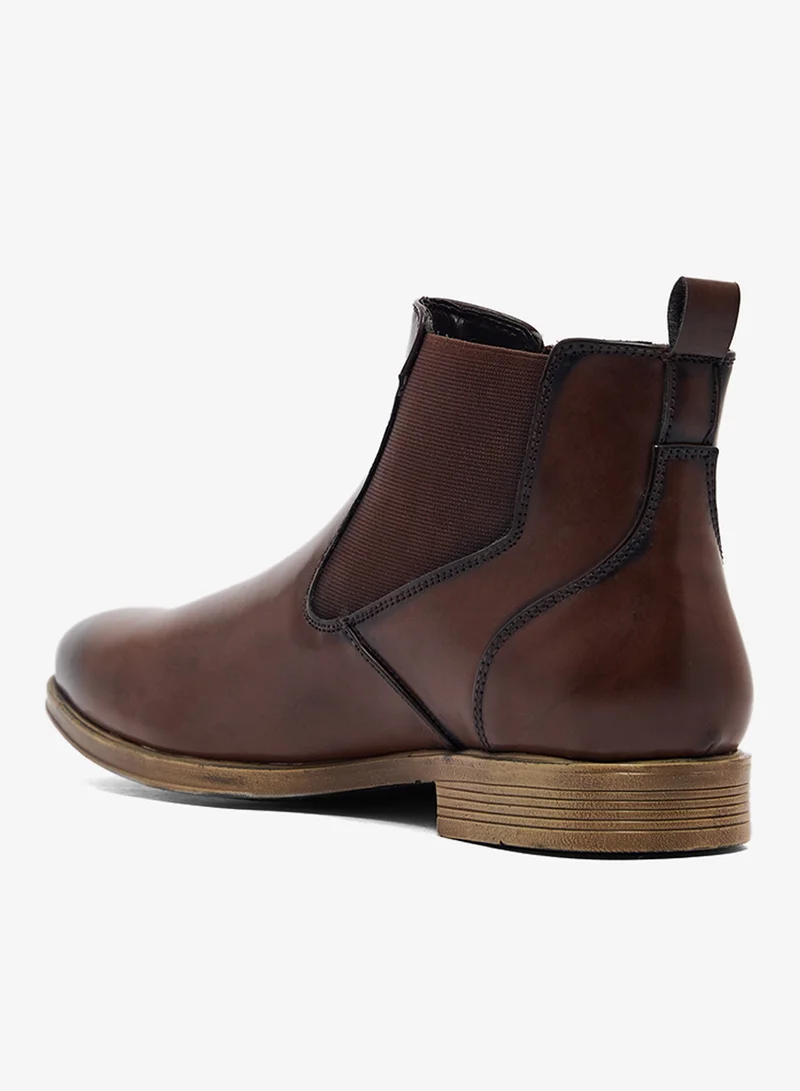 Robert Wood Faux Leather Chelsea Boots