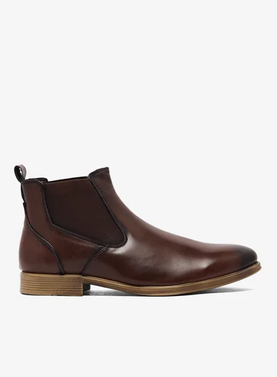 Robert Wood Faux Leather Chelsea Boots