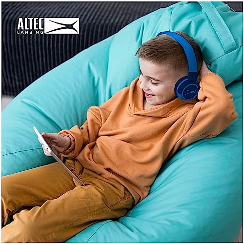 Altec Lansing Kid Safe 2-in-1 Wireless Bluetooth Headphones - Crystal Clear Sound, Safe Volume Limiting, Foldable Design - Enjoy Audio and Protect Your Child's Hearing (Knight Blue) - Image 3