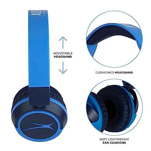 Altec Lansing Kid Safe 2-in-1 Wireless Bluetooth Headphones - Crystal Clear Sound, Safe Volume Limiting, Foldable Design - Enjoy Audio and Protect Your Child's Hearing (Knight Blue) - Image 5