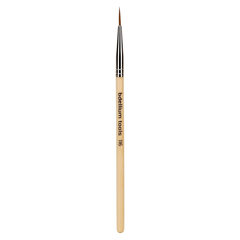 Bdellium Tools Bdellium Tools Professional Makeup Brush - Special FX Series 116 Short Liner - With Soft Synthetic Fibers, For Painting Very Fine Lines (Bamboo, 1pc)