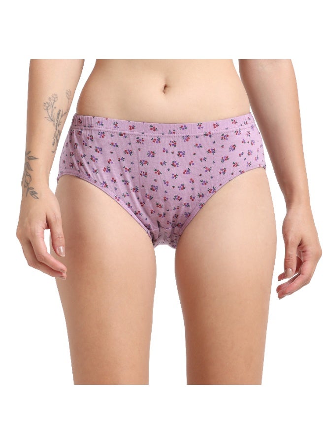 DUJE Women’s Printed Panties (3-Pack Combo 4 – Green, Black & Purple) | 95% Cotton 5% Spandex | Stretchable, Breathable, Sweat-Absorbing, Anti-Bacterial & Odour-Free Daily Comfort Wear - Image 4