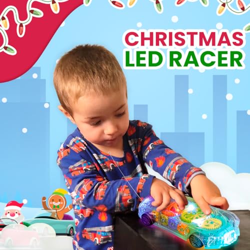 Playbees Light-Up Transparent Car Toy, Toys for Autistic Kids Ages 3-5 Sensory Toy for Kids with Autism Special Needs Toys, Bump and Go Toys for Toddlers Music and LED Effects Great Gift Idea - Image 3